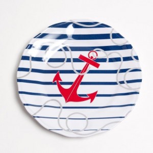 Galleyware  Company Yacht and Home 9" Dockside Melamine Non-Skid Salad/Dessert Plate GALE1308